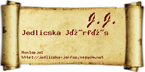 Jedlicska Járfás névjegykártya